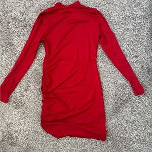 Amazon Vibrant Red Long Sleeve Dress
